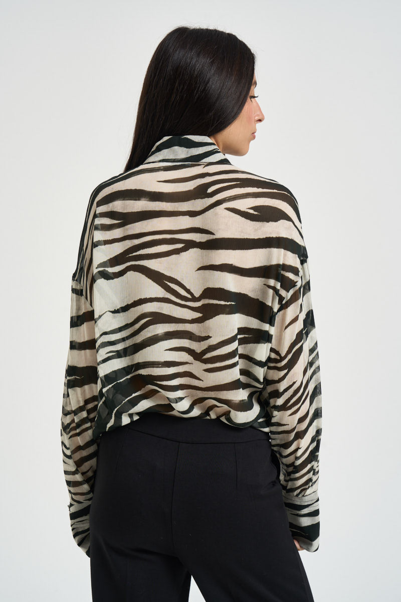 Camicia donna semitrasparente zebrata 2C0030 C0279J373 PATRIZIA PEPE 