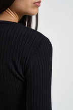 Maglia donna girocollo nera 2K0096 K7S0K103 PATRIZIA PEPE 