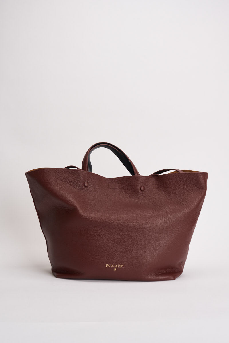 Borsa donna shopping bordeaux 8B0054 L133B861 PATRIZIA PEPE 