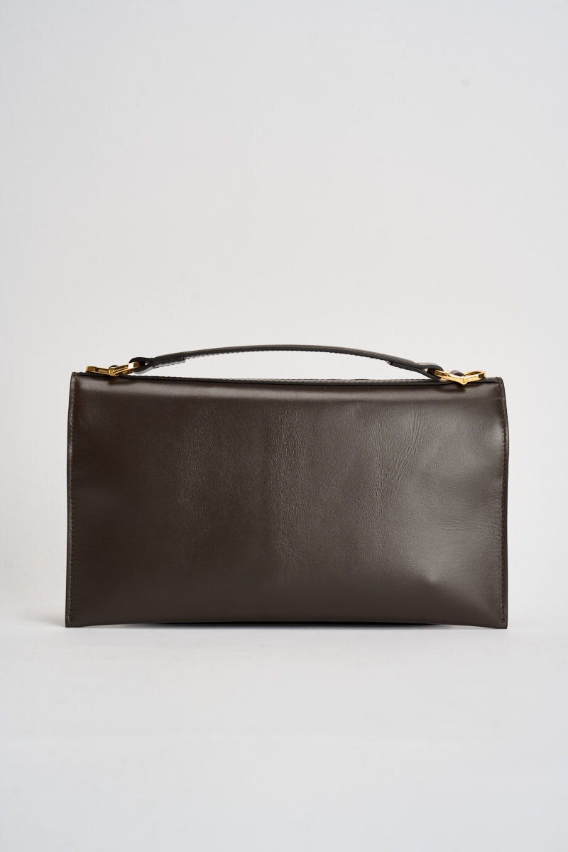 Borsa donna clutch dettaglio gioiello marrone scuro 8B0244 L011B913 PATRIZIA PEPE 