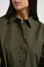 Camicia donna over verde militare 8C0006 C8010-G639 PATRIZIA PEPE 