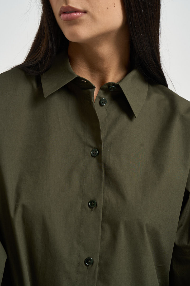 Camicia donna over verde militare 8C0006 C8010-G639 PATRIZIA PEPE 