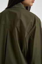 Camicia donna over verde militare 8C0006 C8010-G639 PATRIZIA PEPE 