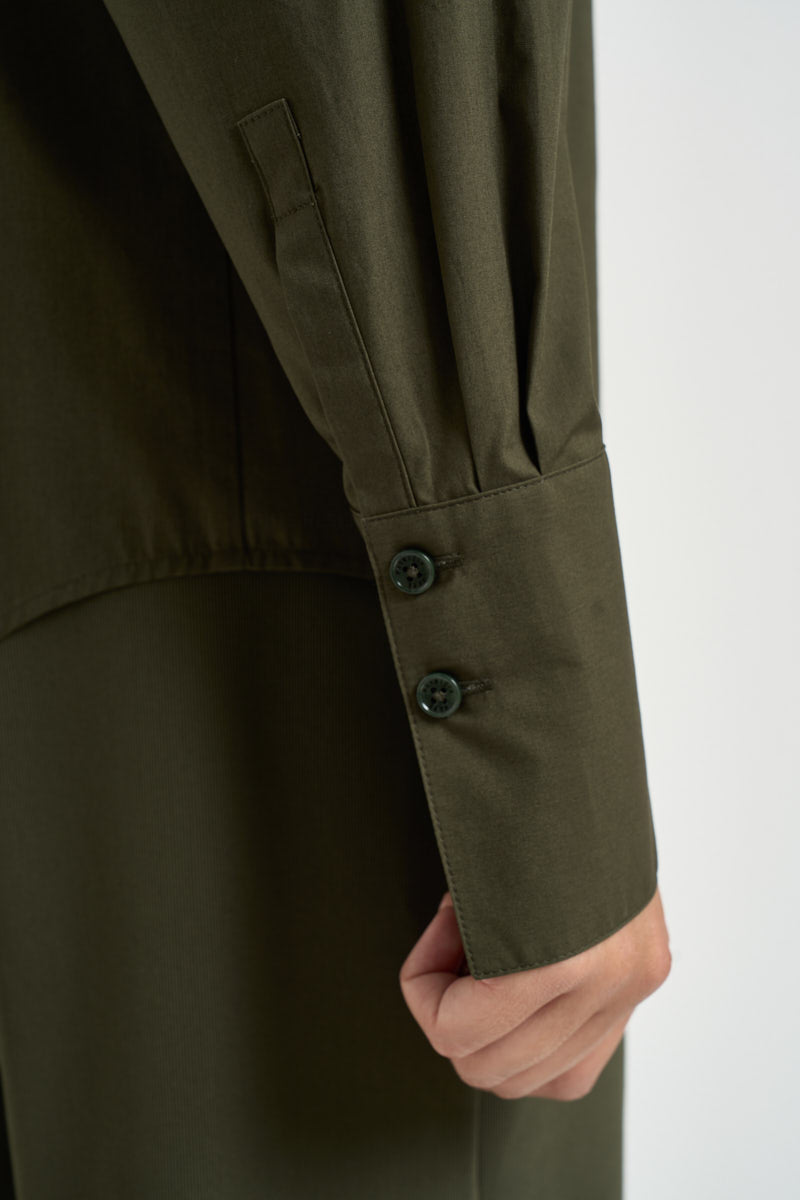 Camicia donna over verde militare 8C0006 C8010-G639 PATRIZIA PEPE 