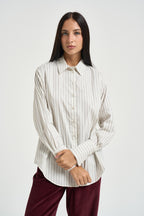 Camicia donna over a righe bianca 8C0334 C0254FG92 PATRIZIA PEPE 