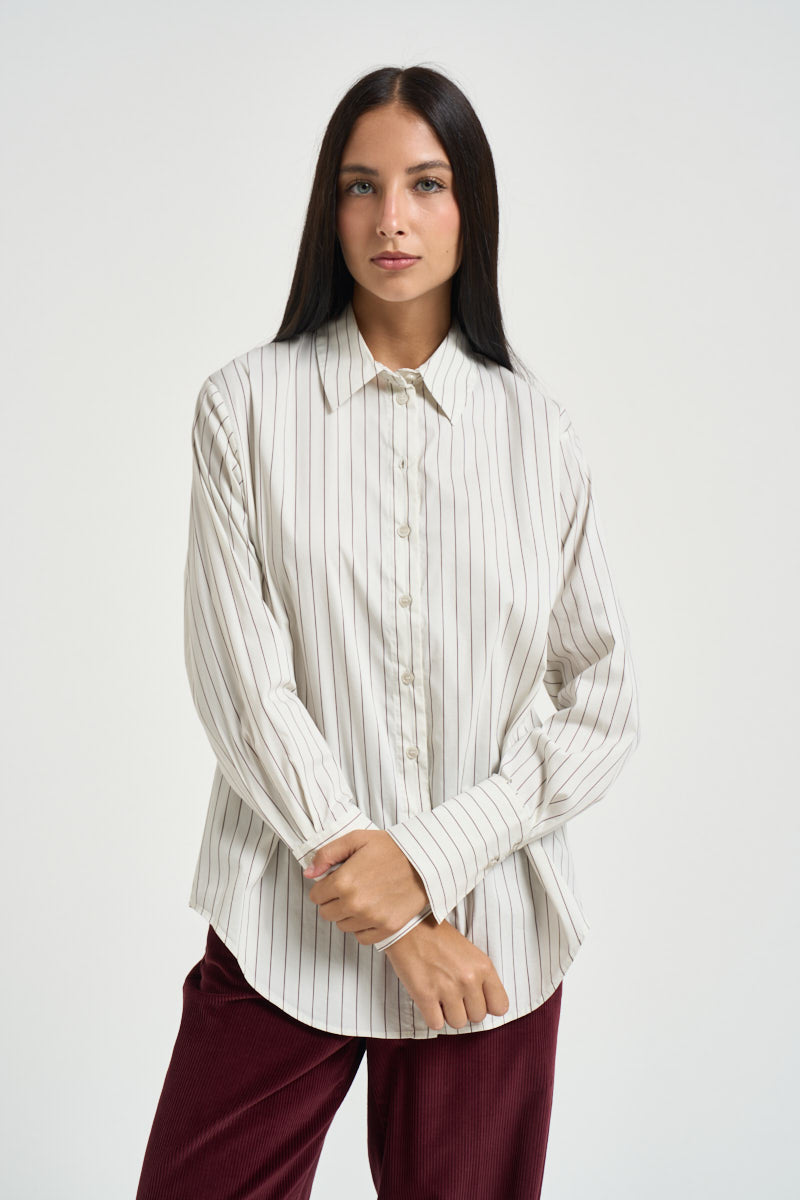 Camicia donna over a righe bianca 8C0334 C0254FG92 PATRIZIA PEPE 