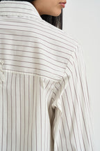 Camicia donna over a righe bianca 8C0334 C0254FG92 PATRIZIA PEPE 