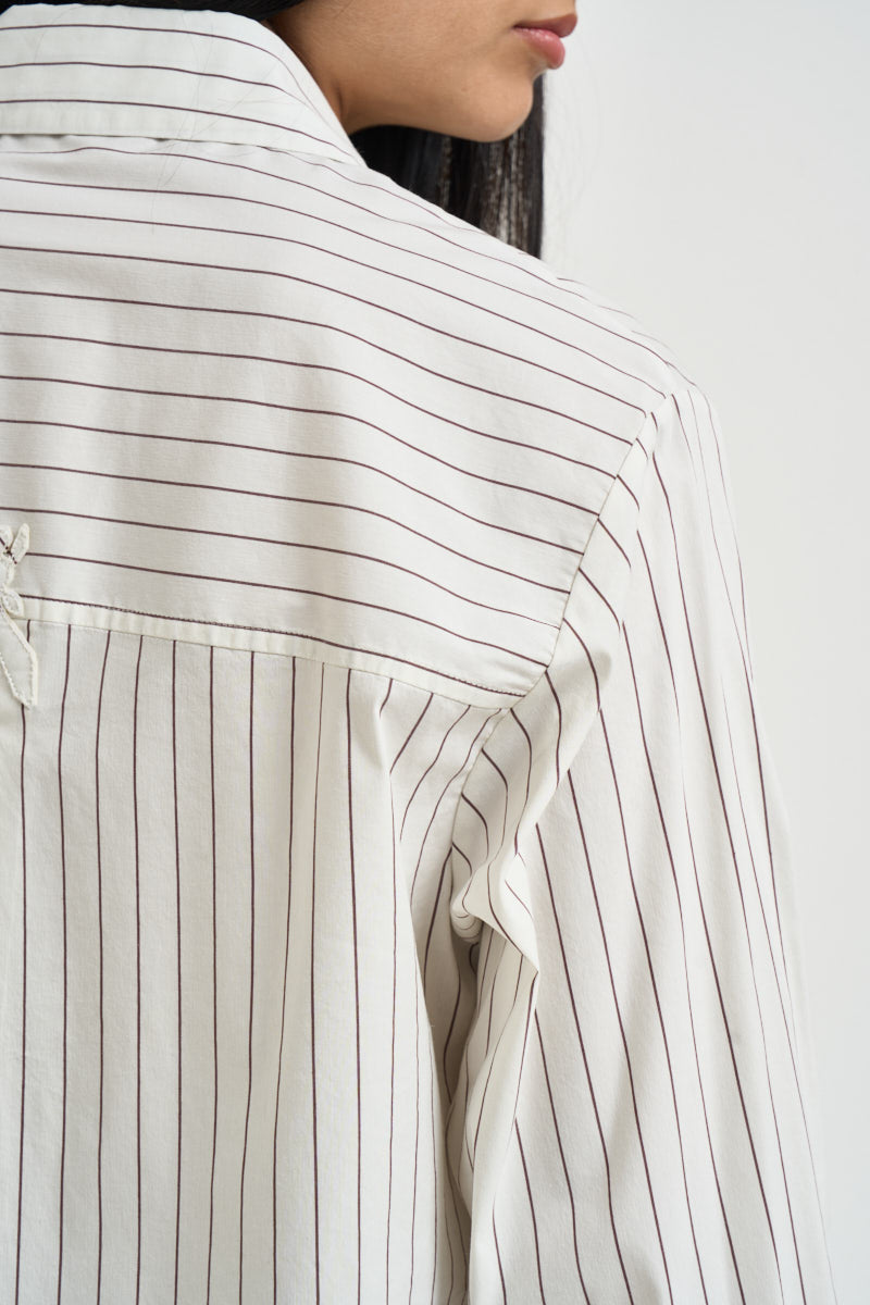 Camicia donna over a righe bianca 8C0334 C0254FG92 PATRIZIA PEPE 