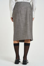 Gonna donna midi con drappeggio grigia 8G0212 C0250S796 PATRIZIA PEPE 