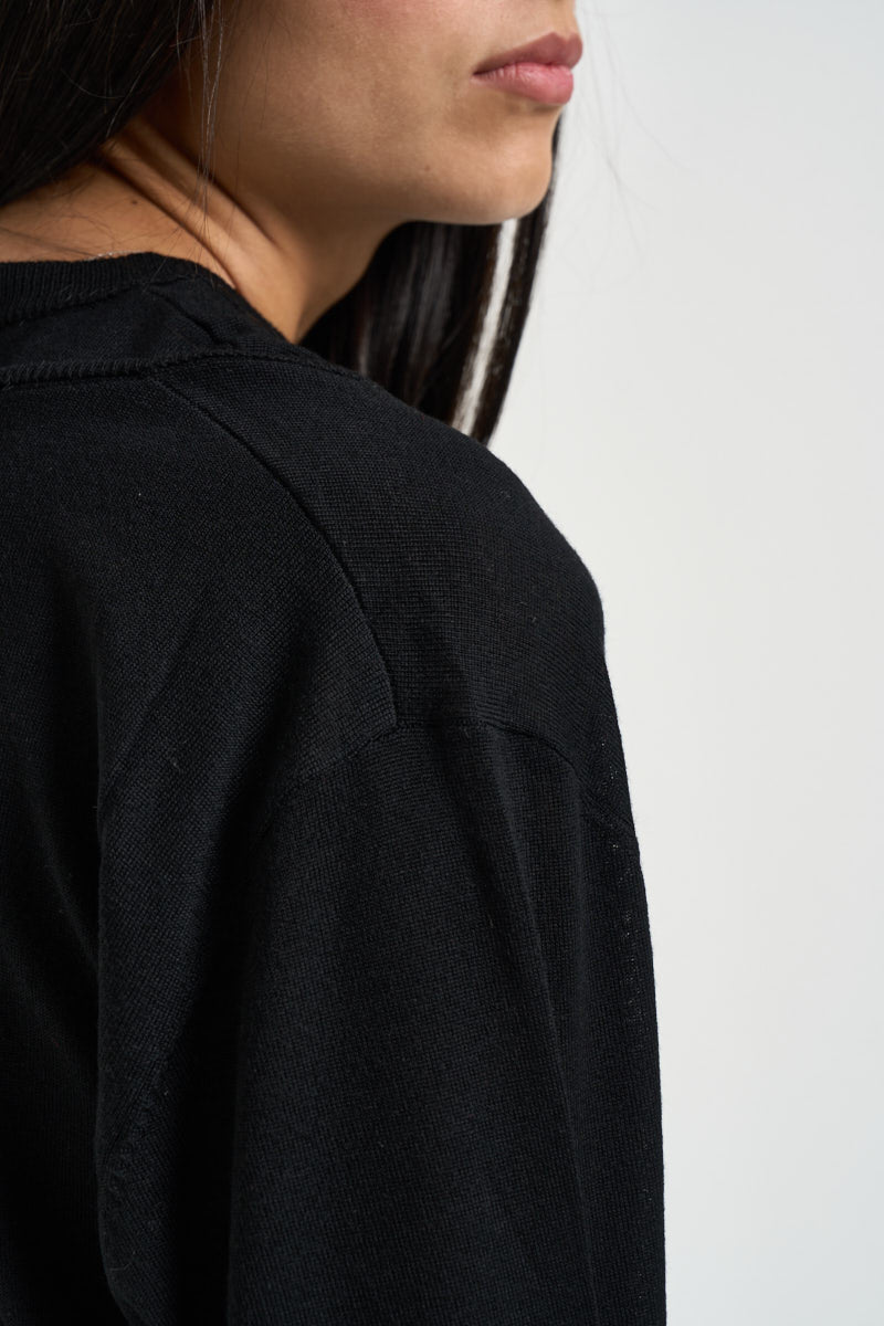 Maglia donna in pura lana nera 8K0426 KM36K103 PATRIZIA PEPE 