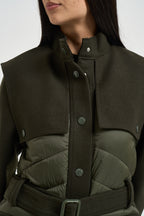 Piumino donna lungo verde militare 8O0053 C7998-G639 PATRIZIA PEPE 
