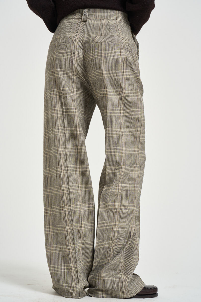 Pantalone donna sartoriale check grigio 8P0355 C8003F603 PATRIZIA PEPE 