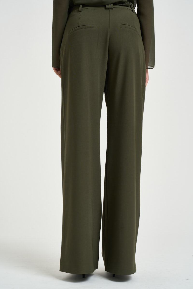 Pantalone donna con pinces verde oliva 8P0462 C8001-G639 PATRIZIA PEPE 