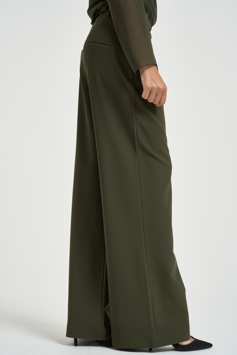 Pantalone donna con pinces verde oliva 8P0462 C8001-G639 PATRIZIA PEPE 
