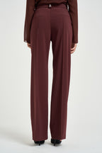 Pantalone donna a palazzo bordeaux 8P0613 A6F5B887 PATRIZIA PEPE 