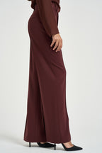 Pantalone donna a palazzo bordeaux 8P0613 A6F5B887 PATRIZIA PEPE 