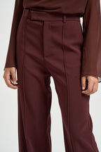 Pantalone donna a palazzo bordeaux 8P0613 A6F5B887 PATRIZIA PEPE 