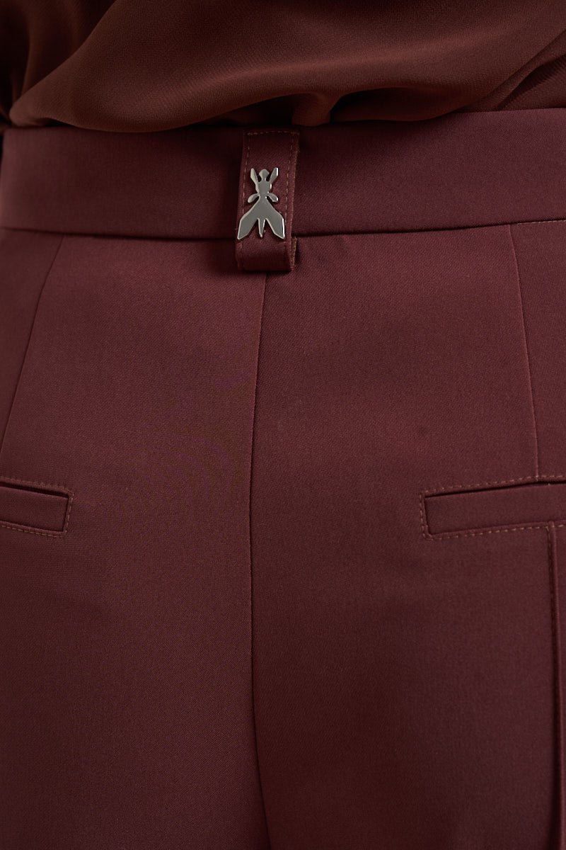 Pantalone donna a palazzo bordeaux 8P0613 A6F5B887 PATRIZIA PEPE 