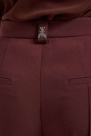 Pantalone donna a palazzo bordeaux - 6