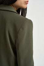 Giacca donna monopetto verde oliva 8S0087 C8001-G639 PATRIZIA PEPE 