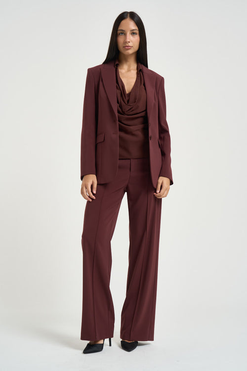 Giacca donna monopetto bordeaux - 1
