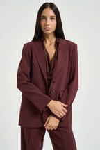 Giacca donna monopetto bordeaux 8S0096 A6F5B887 PATRIZIA PEPE 