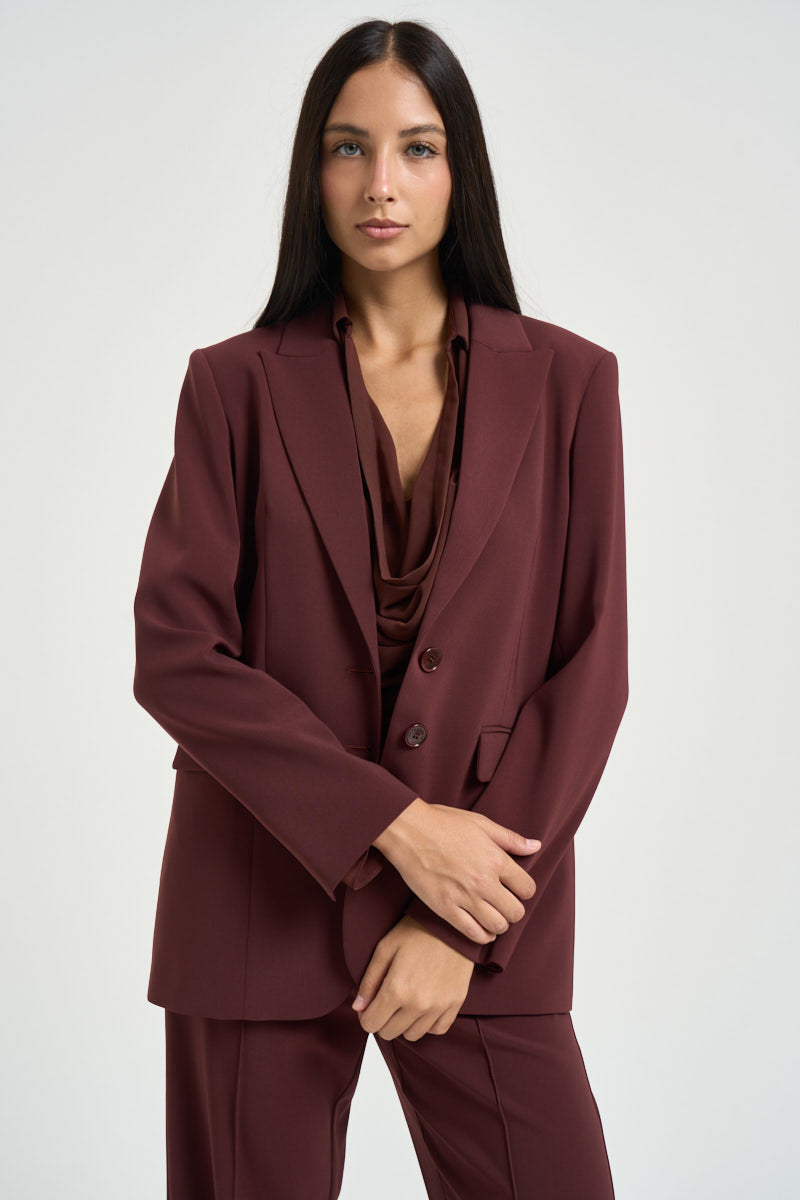 Giacca donna monopetto bordeaux 8S0096 A6F5B887 PATRIZIA PEPE 