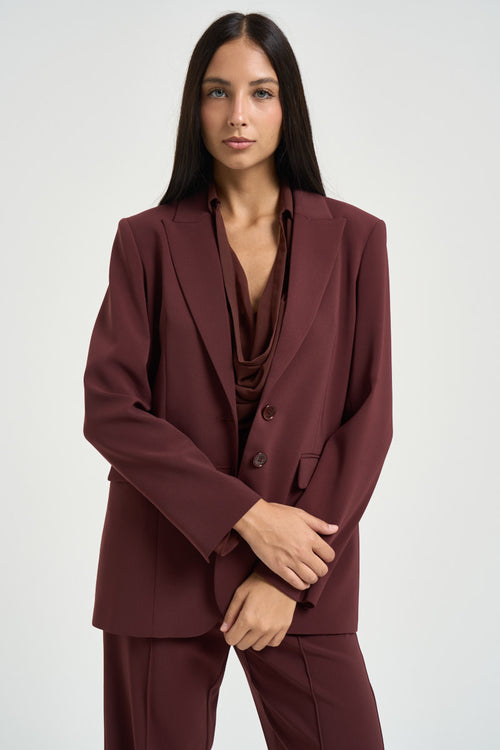 Giacca donna monopetto bordeaux - 2