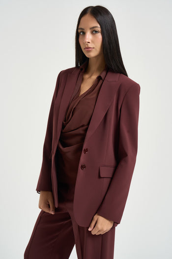 Giacca donna monopetto bordeaux - 3