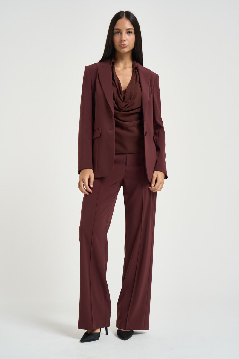 Giacca donna monopetto bordeaux 8S0096 A6F5B887 PATRIZIA PEPE 