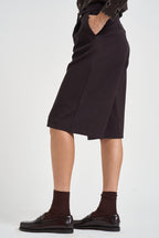 Bermuda donna gamba larga marroni A03N0399 MORO PHILIA LOFT 