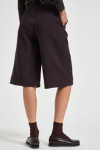 Bermuda donna gamba larga marroni A03N0399 MORO PHILIA LOFT 