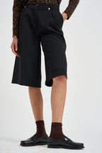 Bermuda donna gamba larga neri A03N0399 NERO PHILIA LOFT 