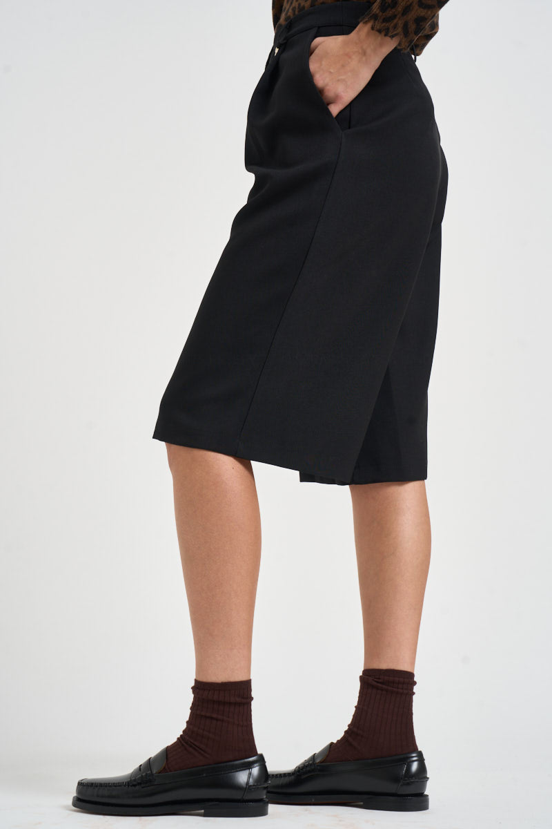 Bermuda donna gamba larga neri A03N0399 NERO PHILIA LOFT 