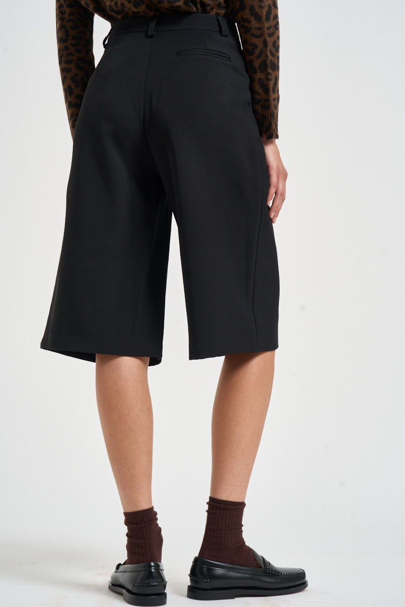 Bermuda donna gamba larga neri A03N0399 NERO PHILIA LOFT 