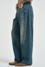 Jeans donna gamba ampia blu denim G03V0020  PHILIA LOFT 