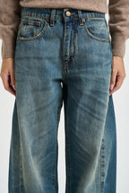 Jeans donna gamba ampia blu denim G03V0020  PHILIA LOFT 