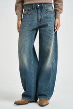 Jeans donna gamba ampia blu denim G03V0020  PHILIA LOFT 