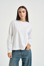 Maglia donna maniche lunghe bianca M03E0004 BIANCO PHILIA LOFT 