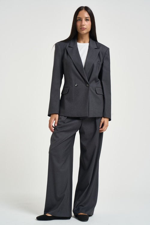 Blazer donna doppiopetto grigio antracite - 1
