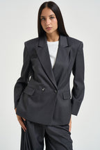 Blazer donna doppiopetto grigio antracite M03N0061 ANTRACITE PHILIA LOFT 