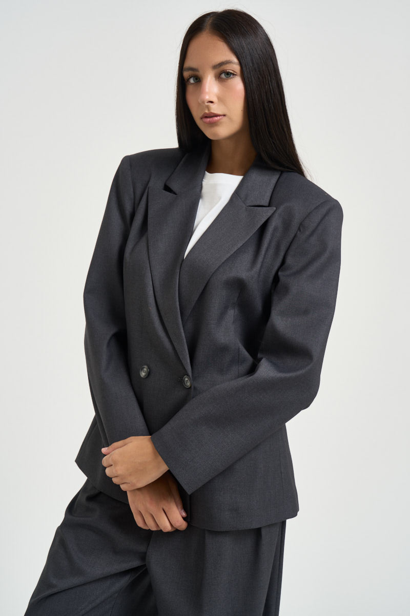 Blazer donna doppiopetto grigio antracite M03N0061 ANTRACITE PHILIA LOFT 