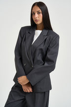 Blazer donna doppiopetto grigio antracite M03N0061 ANTRACITE PHILIA LOFT 