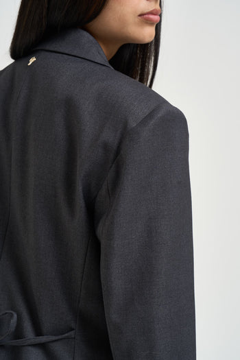Blazer donna doppiopetto grigio antracite - 6