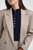 Blazer donna doppiopetto tortora M03N0061 CASHA PHILIA LOFT 
