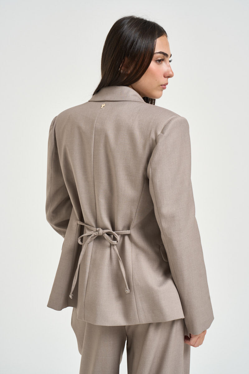 Blazer donna doppiopetto tortora M03N0061 CASHA PHILIA LOFT 