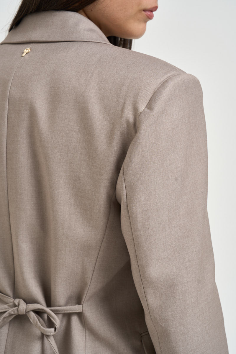 Blazer donna doppiopetto tortora M03N0061 CASHA PHILIA LOFT 