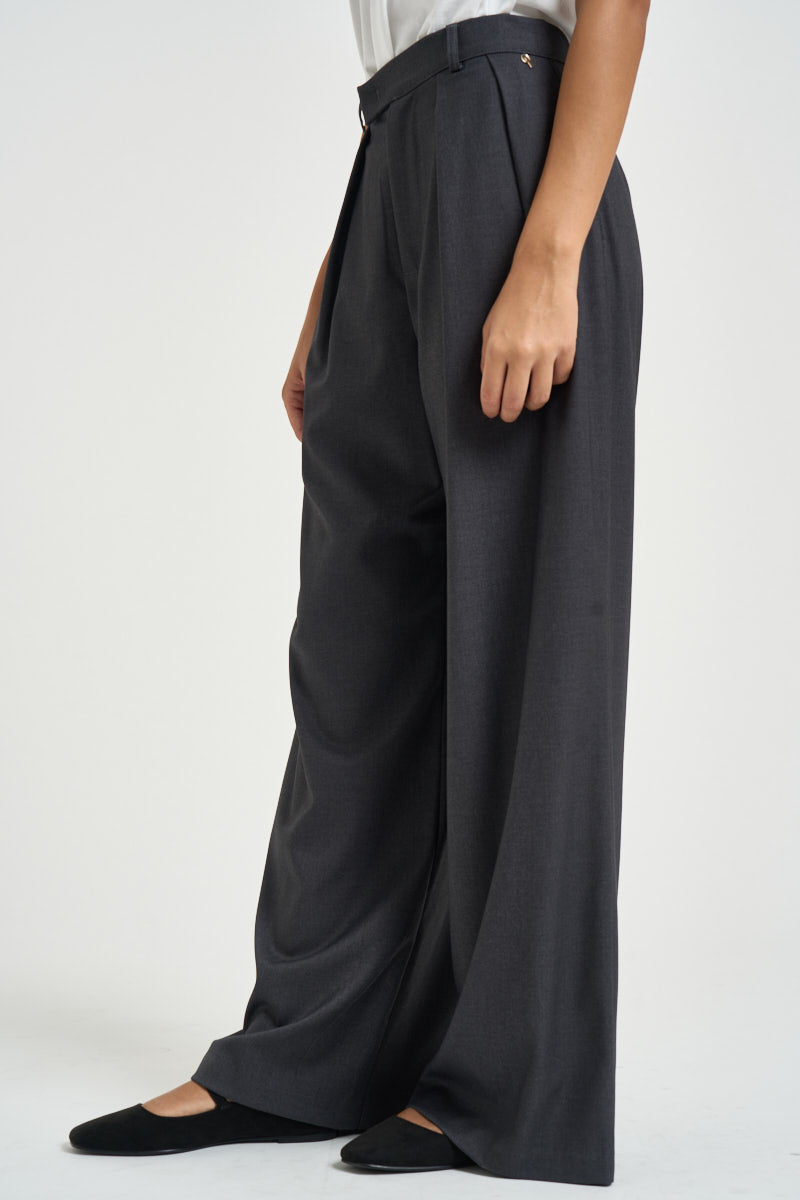 Pantaloni donna con pinces grigio antracite M03N0062 ANTRACITE PHILIA LOFT 