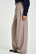 Pantaloni donna con pinces tortora M03N0062 CASHA PHILIA LOFT 