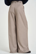 Pantaloni donna con pinces tortora M03N0062 CASHA PHILIA LOFT 